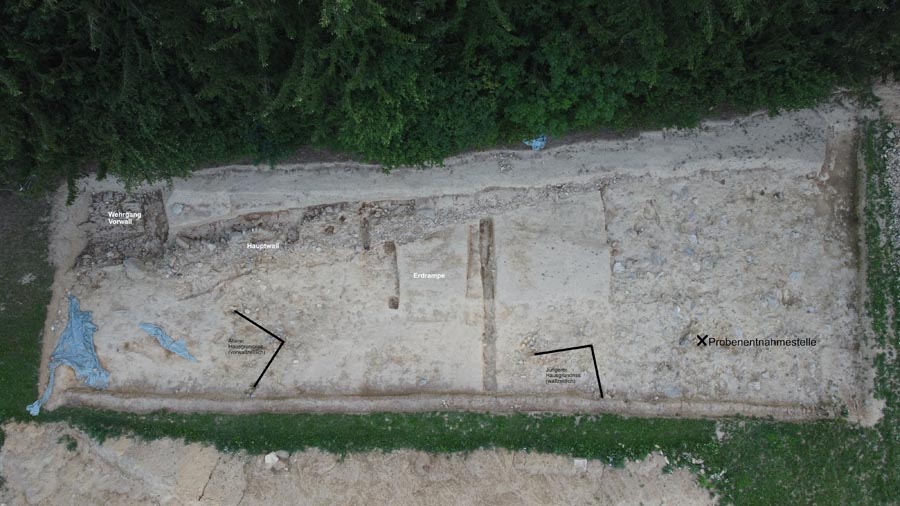 Der 2022 entdeckte keltische Verteidigungswall